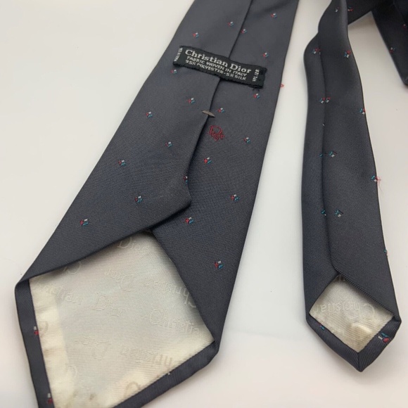 Set of Six Vintage Christian Dior Silk & Polyester Ties - Picture 9 of 16